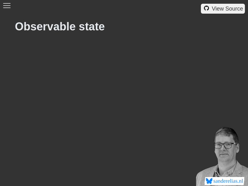Observable state