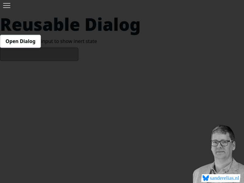 Reusable Dialog